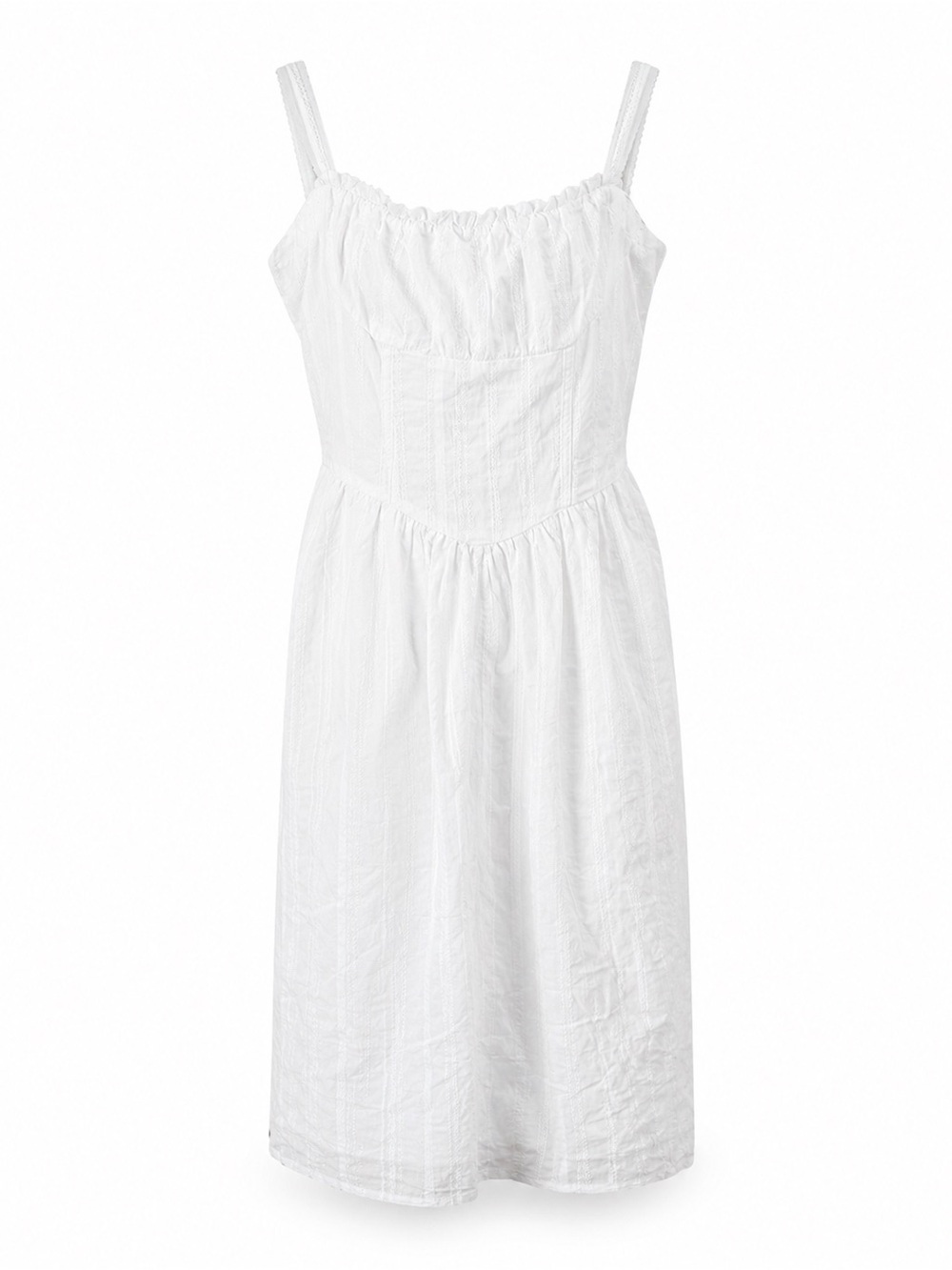 WILD FABLE White Midi Sundress with Adjustable Straps - Small